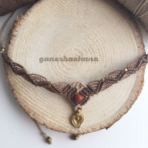 Macrame Choker Indian Brass